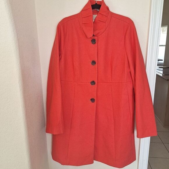 J. Crew uptown ruffled collar wool dress coat 16 - Picture 5 of 8
